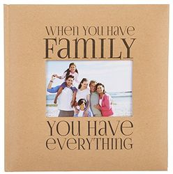 Malden International Designs 7091-26 Sentiments Familie met Memo Foto Opening Cover Brag Book, 2-Up, 160-4x6, Tan