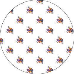 Bonateks, Runt digitalt tryckt musmatta, halkfri undersida, för kontor och hem, diameter: 22 cm