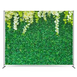 Zink Fondo fotográfico con Hojas - Antiarrugas, 1.4 m x 1.8 m, con temática Natural, para cumpleaños, Bodas, Despedidas de Soltera y más.