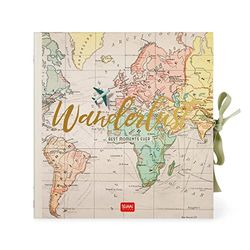 Legami - Album photo, à faire soi-même, avec kit d'éléments décoratifs, 20 pages, idée cadeau, 23x23,5 cm, thème voyage, Travel