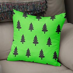 Bonamaison Decorative Cushion Cover, Polycotton, Green, Standard
