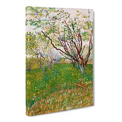 The Flowering Orchard By Vincent Van Gogh Classic Painting Canvas Wall Art Print Ready to Hang, Framed Picture for Living Room Bedroom Home Office Décor, 20x14 Inch (50x35 cm)