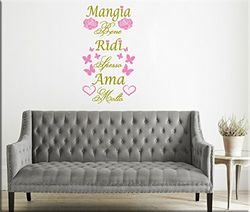 ARREDI MURALI WALL STICKERS ADESIVI MURALI CITAZIONE FRASE ADESIVI DA PARETE AFORISMI