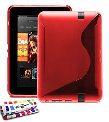 Muzzano Protezione Ultra Sottile Amazon Kindle Fire HD Protezione Antiurto Ultime, Protezione Anti-Urto Elegante e duratura per Il Vostro Amazon Kindle Fire HD Rosso Rosso Le S
