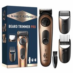King C. Gillette Beard Trimmer Kit with Precision Selector, 40 Length Settings, Long Lasting Sharp Blades, Adjusting Combs