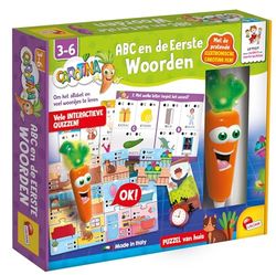 Lisciani - CAROTINA ABC y Primeras Palabras - Pluma Interactiva para Desarrollar el Lenguaje - Juego Educativo a Partir de 3 años - Alfabeto - Aprendizaje del Alfabeto - Versión en español