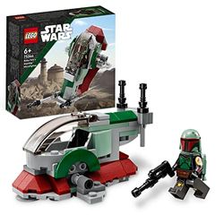 LEGO 75344 Star Wars Boba Fett's sterrenschip Microfighter Voertuig, The Mandalorian Constructie Speelgoed met Knipschieters en Verstelbare Vleugels