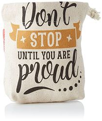 Bonamaison Impreso Algodón Bolsas con Cordón, Bolsa con Cordel para el Hogar y el Almacenamiento de Verduras, Bolso de Compras, Plegable, Ecologica, Reutilizables, Tamaño: 12x15 Cm