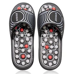 BYRIVER Massage Pantoffels Sandalen Acupunctuur Schoenen, Voet Massager, Verlichting Neuropathie Artritis Fasciitis plantaris Pijn, Gezondheidszorg cadeau voor mama papa (02S)