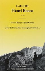 Henri bosco jean giono nous habitons deux montagnes voisines