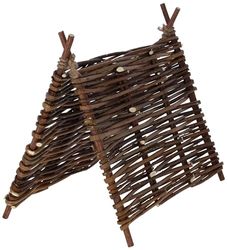 Kerbl Pet Tipi-tent Nature, voor konijnen en knaagdieren, natuurlijke grondstoffen, terugtrekken, zonwering, binnen en buiten, natuur, 37 x 27 cm