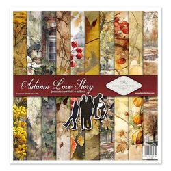 ITD Collection - Scrapbooking Package 12 x 12 inches, Scrapbooking Paper, Decorative Paper, decoupage, Card Making, Paper Size 310 x 320 mm (SLS-069 Autumn Love Story)