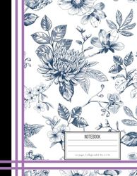 Flowers sketched on white canvas - Versatile Notebook – Your Perfect Companion for Every Task