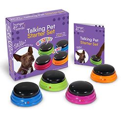 Hunger for Words Talking Pet starterset, beschrijfbare knoppen voor honden, pratende hondenknoppen, leer je hond praten