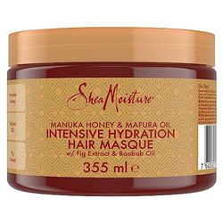 SheaMoisture com mel de Manuka e óleo de máscara empilhar hidratação intensa, para cabelos secos e danificados 355 ml