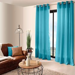 Enjoy Home 2015TU140240 gordijn van polyester, met 8 ogen, 140 x 240 cm, turquoise, 240 x 140 cm