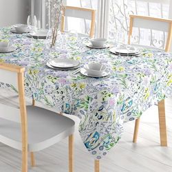 Comart, Colours, 100% Polyester Anti-Stain Tablecloth for Table, Kitchen, Printed Tile, Diameter 150 cm