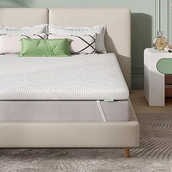 Novilla Topmatras 80 x 190 cm, geltraagschuim matrastopper, dikte 5 cm, met antislip design en veiligheidscertificering, geurloos, wasbare hoes
