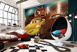 Komar Disney Fleece Photo Wallpaper Cars Dirt Track Size 350 x 250 cm (W x H) Lightning McQueen Cruz Ramirez Children's Room Wallpaper IADX7-031
