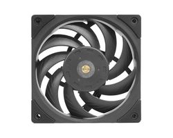 Watio Wave Ventilateur auxiliaire de 120 mm ultra silencieux, noir, idéal pour PC, offre des performances optimales et un faible niveau de bruit