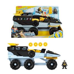 Fisher-Price Imaginext DC Super Friends - Batman Bat-Carro Armato Trasformabile, veicolo con luci, suoni e modalità combattimento, personaggio Batman e proiettili inclusi, 3+ anni, HVY04