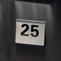 Numeri Per Tavola Da 26 A 50 7,5X5,5 Cm Argento Acciaio Inox - 1 Unità