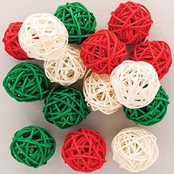 Baker Ross FC217 Christmas Rattan Balls - Pack of 15, Make Your Own Christmas Decorations for Kids to Decorate and Display, Natural Crafts for Seasonal Displays