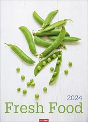 Fresh Food 2024. Großer Wandkalender mit 12 eleganten Lifestyle-Fotos für die Küche. Stylische Food-Fotografie Kalender 2024. 49x68 cm Hochformat.