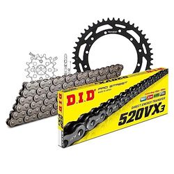 Kettingset DID staal 520VX3 / 114 eindeloos voor Yamaha YZ WR 250 ccm Bj. 1998-2005