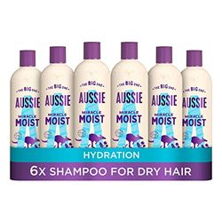 Aussie Miracle Moist - champô de 300 ml, embalagem de 6 peças