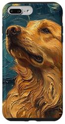 Carcasa para iPhone 7 Plus/8 Plus Golden Retriever Van Gogh Painting Cute Funny Dog Lover
