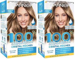 Garnier 100% Ultra Blond Kit de Balayage Éclaircissant - Application au Bonnet et Crochet - Cristal Mèches (Lot de 2)
