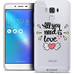 Caseink - Fodral för ASUS Zenfone 3 Max Plus ZC553KL (5,5) [kristall gel HD mönster kollektion kärlek alla hjärtans dag design "All U Need is" - mjuk - ultratunn - tryckt i Frankrike]