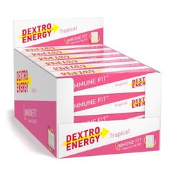 Dextro Energy Tropical Glucose Tablets + 10 Vitamins, MultiVitamin Energy Tablets, for a Quick Burst of Glucose, 14 Count (Pack of 24)
