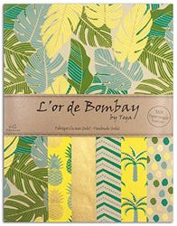 DRAEGER PARIS 1886 Lot de feuilles Bombay-Jaune Vert Or, taille unique