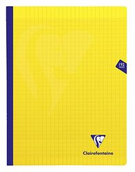 Clairefontaine - Ref 349341C - Cuaderno con rosca Mimesys (192 páginas) - Tamaño A4+, regla de Séyès, papel vitela cepillado de 90 g/m², cubierta de plástico blanda - Amarillo