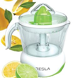 Tesla Exprimidor de Cítricos CJ100WG, 40W, Capacidad 700ml, Cubierta Protectora, Blanco