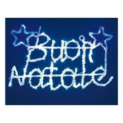 geïmporteerde LED Frohe Kerstmis acryl kleur blauw en wit-52 x 23 cm