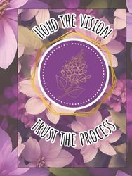 FoxBox Studio "Vision Process" Hard Cover Journal: Lilac Branch Design | 8.25" x 11" | 160 Page Count | Diary | Notebook