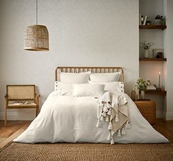 PURE LINEN COTTON DUVET COVER WHITE