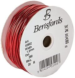 Berisfords 1,2 mm rund metallisk elastisk 6 x 6 x 2.7 cm Röd