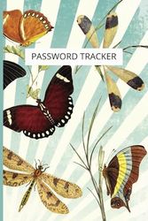 Login and Password Keeper Book | Vintage Butterfly Aesthetic Background Password Notebook | Butterfly Password Organizer and Tracker