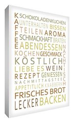 Little Helper DEL128-01G Feel Good Art Tableau sur toile avec citations en langue allemande Typographie moderne Beige 30 x 20 cm