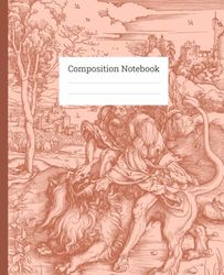 Composition Notebook: College Rule | Vintage Orange Illustration | 7.5" x 9.25" | 120 Pages | Lined Paper | School, College & Work