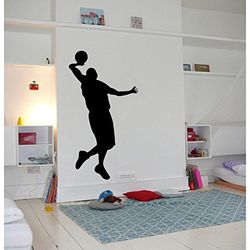 Tatoutex Stickers Basketteur Qui Smatch - Bleu Clair, L 100cm x H 180cm