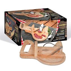 Ghigliottina affetta salame in legno | Affettatrice manuale taglia salame e insaccati | Affettatrice salumi affettatutto | Affettatrice piccola