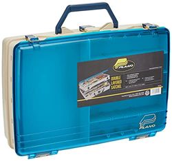 PLANO Two-Tier Satchel, Dubbelzijdige Tackle Box, Visuitrusting Opbergdoos, compacte tackle box, tas, perfect om kunstaas, hardbaits, softbaits andere visgerei op te bergen
