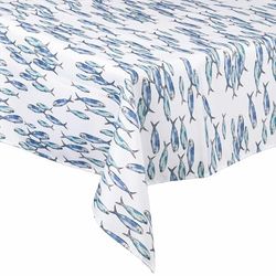 Villa d'Este Home Tivoli 1996 Nappe Anti-Taches 140 x 180 cm, 8 Places de Table, Style Coastal, Paranza