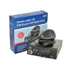 Rádio CB PNI 8024 Escort HP ASQ ajustável 12 V - 24 V, 4 W Am/FM