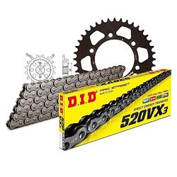 Kettingset DID Alu 520VX3 / 100 Eindeloos zwart voor Ducati SS 750 cc Bj. 1999-2002